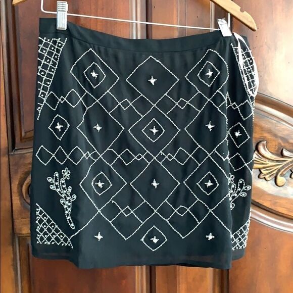 Forever 21 Contemporary black beaded skirt- size M - Picture 1 of 6